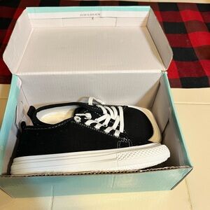 Brand new in box boys size 12 black white sneakers
